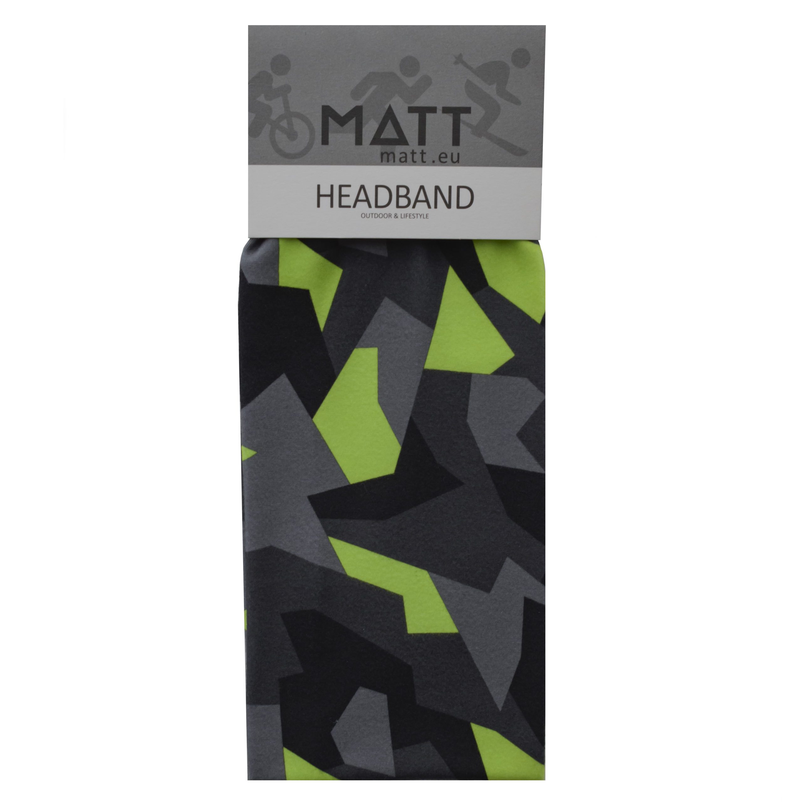 Headbands MATT THERMO HEADBAND-BLACK/YELLOW