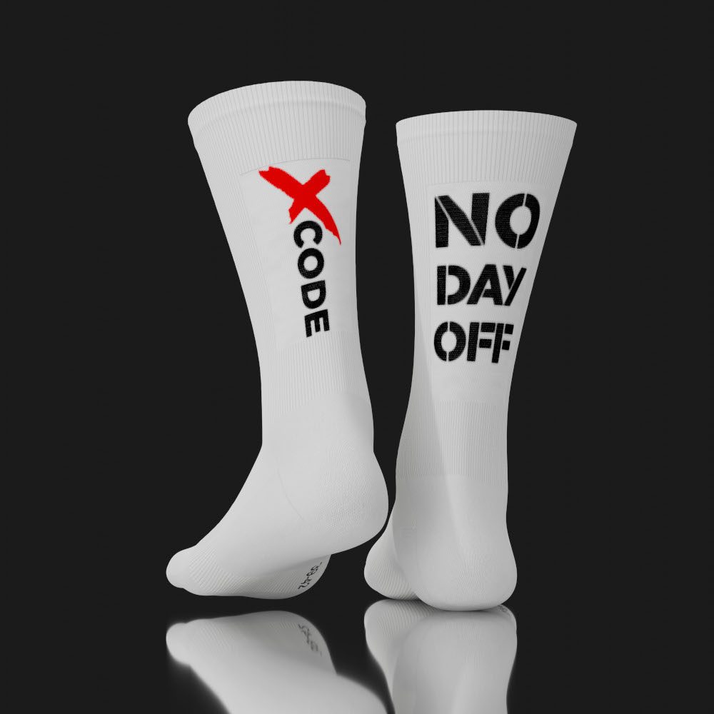 ΑΞΕΣΟΥΑΡ XCODE 2P. No Day off κάλτσες 64500-Λευκό