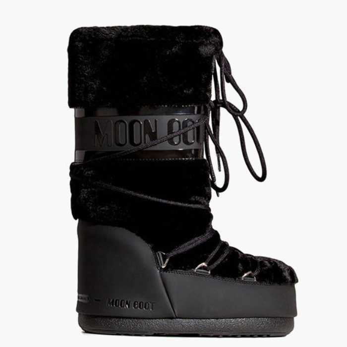 ΜOON BOOTS MOON BOOT Classic faux fur Μπότα Χιονιού 14089000 001-Black
