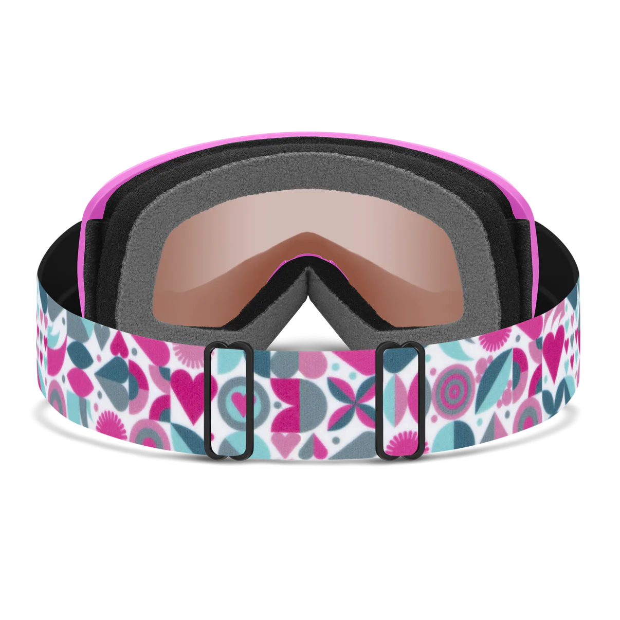 SMITH Snow goggles Snowday M004423R6998K-Vivid Pink Hearts | RC36 - Image 2